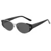 Colección de Gafas de Sol de Metal, Nuevo Estilo de Alta Gama para Mujer, Moda Personalizada Fotografía Callejera, Gafas de Sol Lisas Ojo de Gato Anti-UV para Hombre