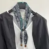 Bufanda Pequeña de Seda Ajustable con Cuentas Estilo Ins, Bufanda Versátil para Protección del Cuello para Mujeres, Nuevo Accesorio Decorativo para el Cuello de Primavera y Verano