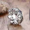 Anillo Kaiwei Vintage de Plata Tailandesa Chapada Corona Negra Estilo Europeo y Americano Anillo Fundido de Acero de Titanio Corona para Hombres y Mujeres Anillo de Corona