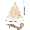 Decoração de natal diy grafite pintado à mão lasca de madeira corte a laser placa de madeira em branco decoração de árvore de natal pingente criativo