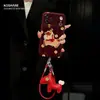 Cordón Rico Caballo Adecuado para Funda de Teléfono Apple 17Pm Accesorios para iPhone 16 18 Estilo Chino Texto 15 Ventana Grande