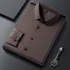 Primavera 2026 Nueva Camisa de Hombre Sin Costuras Casual de Negocios Versátil de Manga Larga que No se Arruga Lado Único Ropa de Hombre