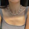 Collar de Perlas Pulsera Moda Versátil Lujo Ligero para Mujer Elegante Perla de Concha Nácar Blanco Australiano Gargantilla Cadena Clavícula Venta al por Mayor de Fábrica