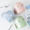 Vaso de comida rápida de acero inoxidable 304 estilo japonés para estudiantes, lonchera multicapa, tazón de comida rápida que se puede apretar, tazón para fideos instantáneos, regalo con LOGO impreso