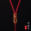 Cordão para pingente trançado à mão cordão de pingente pedra de jade dourada pingente de Buda corda de pingente de jade corda de pingente de jade corda de colar de corda vermelha corda de pescoço para homens e mulheres