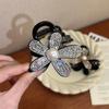 Luxo Leve Sentido de Alto Padrão Flor de Pérola Presilha Doce Presilha de Cabelo Totalmente com Diamante Elegante Elegante Elegante Parte de Trás da Cabeça Cabelo Presilha da Moda Acessórios de Cabelo