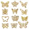 Accesorios de bricolaje de aleación de zinc, 12 colgantes de mariposa multicolor, collar, pulsera, pendientes, accesorios de joyería al por mayor