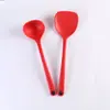 Juego Personalizado de 12 Utensilios de Cocina de Silicona, Incluyendo Espátula, Pala para Arroz, Cuchara para Sopa y Otros Utensilios de Cocina de Silicona Antiadherentes con Mango Largo