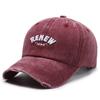 Gorra de béisbol con letras retro, estilo coreano, estilo antiguo europeo y americano, para hombre y mujer, combina con todo, pequeña, a la moda