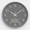 Reloj de pared para uso doméstico, reloj simple de pared para sala de estar y dormitorio, reloj de cuarzo, no requiere perforación, forma redonda, disponible para venta al por mayor