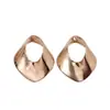 Pendientes Huecos Geométricos Irregulares Exagerados Transfronterizos Europeos y Americanos, Pendientes Plegados de Gama Alta, Accesorios para Orejas de Diseño de Nicho