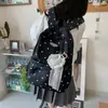 Mochila escolar para estudiantes de secundaria femeninas, mochila de lunares estilo coreano, alta apariencia para estudiantes de secundaria y universidad, gran capacidad, mochila ligera para el día a día