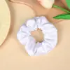 Gomas para el pelo tipo scrunchie para mujer estilo coreano, color liso, tela que no daña, simples y versátiles, coleteros de seda sintética para coleta al por mayor