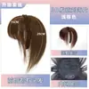 Diadema Trenzada Estilo Tiktok con Flequillo Integrado, Cabello Falso para Frente y Patillas, Oculta el Cabello Gris, Pieza de Cabello con Flequillo Tachonado de Pedrería