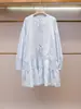 Ropa de Mujer de Gama Alta Shenzhen Nanyou Estilo Nuevo Primavera y Verano Moda Perezosa Casual Elegante Vestido Adelgazante de Manga Larga para Mujer