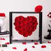Caja de flores acrílica con forma de corazón transfronteriza, ramo de flores, materiales de embalaje para flores, caja de regalo de flores, caja cuadrada de rosas para el Día de San Valentín