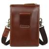 Bolsa transversal de couro de vaca personalizada do fabricante, bolsa para celular moderna e simples, bolsa de cintura, bolsa de ombro casual para homens e mulheres