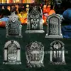 2027 Halloween Lápida Simulación Retro Tablero Hueco de Plástico PP Impresión UV Decoración de Letrero para Jardín Exterior