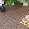 Ladrilhos de Piso de Plástico, Piso de Madeira Plástica, Pátio Jardim Varanda Terraço Externo, Piso Resistente ao Desgaste Antiderrapante, Atacado do Fabricante