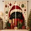 Amazon Venda Quente Transfronteiriça Cortinas com Impressão Digital Série de Natal Decoração de Casa Cortinas Blackout SHIEN Dropshipping
