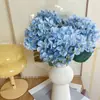 Ramo Simululado Flor de Hortensia Simulada Color Dopamina Adornos de Decoración para el Hogar y Bodas Arreglo Floral en Jarrón