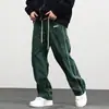 Calça masculina nova de tecido tamanho europeu Marca de moda de rua europeia e americana calça casual retro para os dedos geração transfronteiriça masculina