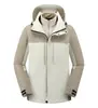 Chaqueta de Forro Polar Zorro Plateado Estilo Montaña Otoño e Invierno, Forro Interior Desmontable Tres en Uno, Abrigo Cálido Impermeable y a Prueba de Viento para Exteriores