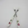 Cuchara de café con mango de cerámica creativa, tenedor de fruta, cuchillo y tenedor para pastel de luna, venta al por mayor directa de fábrica