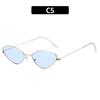 Nuevas Gafas de Sol Metálicas Cat Ojo de Montura Pequeña Estilo Coreano Estilo Ins Gafas de Sol de Tono Agitado para Hombres y Mujeres Ventas Transfronterizas de AliExpress Gafas