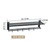 Estante plegable de aluminio espacial de doble capa personalizado para toallas, Estante de toallas para baño, Estante de almacenamiento para baño, Diseño moderno y simple