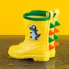 Botas de Lluvia para Niños Niños Comercio Exterior Explosiones Dibujos Animados Dinosaurio 4 Niñas Niños 6 Impermeables Zapatos de Agua Suela Suave Botas de Lluvia Traje