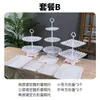 Arranjo de Aniversário Decorações de Mesa de Sobremesas Prateleira de Exibição de Casamento Europeu Mesa de Frutas Bandeja de Plástico para Bolo Suporte para Lanches
