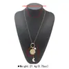N13988 Colar com Pingente de Lua e Sol Design Simples Retrô Personalidade Toque de Alto Padrão Corrente de Clavícula de Luxo Leve