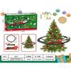 Tren de Vapor de Juguete con Pista Controlado a Distancia Modelo de Árbol de Navidad con Humo, Luces y Música, Se Puede Apagar, Juguete Educativo