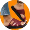 Pantuflas Video Real Comercio Exterior talla extra Mujer Europeas y Americanas Planas Casuales Punta Abierta Zapatos de Playa Sandalias Zapatos de Mujer Zapatos Talla Grande 3