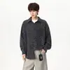 Camisa de alta gama estilo americano para hombre, nueva colección otoño 2026, camisa casual de manga larga de corte holgado, top y prenda exterior versátil para otoño