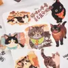 Paquete de Pegatinas de Espuma Brillante para la Mañana, Serie Hora de Mascotas Lindas, Pegatinas Troqueladas Adorables para Decoración de Diario de Gatos