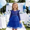 Vestido Formal Europeo y Americano para Niños Fiesta de Cumpleaños Vestido de Princesa Vestido para Desfile de Moda Infantil Vestido de Noche para Presentación de Piano de Niña Pequeña