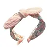 Diadema Floral Ancha con Lazo para Niñas que No Pellizca el Cabello, Lindo Pasador de Orejas de Conejo para Niñas y Bebés