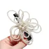 Nuevo Clip de Garra de Flor de Perla Estilo Chino Pinza para el Cabello para Mujeres Clip Lateral de Gama Alta Clip para Flequillo Parte Posterior de la Cabeza Pinza para Recogidos Accesorios para el Cabello