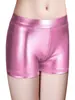 Leggings de Verano de Moda Transfronterizos para Niños con Acabado de Lámina Dorada, Pantalones Cortos tipo Boxer Antiexposición para Actuación en Escenario, Pantalones Populares de Venta Caliente
