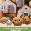 Paquete Doble Transfronterizo de Muñeco Redondo de Oveja Pequeña Paquete de Materiales Instrucciones en Inglés DIY Ilustrado Colgante para Llave/Mochila Escolar