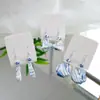 Nuevos Pendientes de Cerámica Azul y Blanco Estilo Chino Jingdezhen, Pendientes de Plata 925 Estilo Antiguo de Alta Gama, Lujo Accesible y Pendientes de Alta Gama