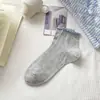 Calcetines de encaje con volantes de estilo nuevo de verano para mujer, calcetines finos de algodón, calcetines de estilo ballet estilo coreano para mujer, calcetines de malla transpirables que absorben el sudor
