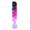 Fibra química de tres colores, cuatro colores, cinco colores, degradado, seda de alta temperatura, trenza grande, trenza jumbo, trenza burbuja, material para trenzas de cabello