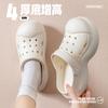 Zapatos de moda retro con plataforma y agujeros para mujer, para uso exterior en verano, nuevos, populares en Instagram, lindos, sandalias y chanclas Baotou, venta al por mayor