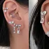 Novo Produto de Primavera Unha de Osso de Orelha com Laço Aço Titânio Unha de Orelha Rosa Zircônio Unha Cochlear Versátil para Mulheres