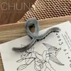 Grampo de Cabelo de Ácido Acético de Alta Qualidade Feminino 2024 Novo Clipe de Metal para Prender Cabelo Clipe de Tubarão com Design Elegante de Nicho