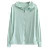 2025 Verano para Mujer Talla Grande Más Fácil de Combinar Chaqueta Anti-Uv 125kg Gordo mm Delgada Seda de Hielo con Capucha Chaqueta de Protección Solar 3282
