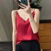 Camisola de Verano Nueva Colección Transfronteriza de un Solo Hombro con Tirante Fino y Cuello en V para Mujer, Adecuada como Capa Interior o Exterior